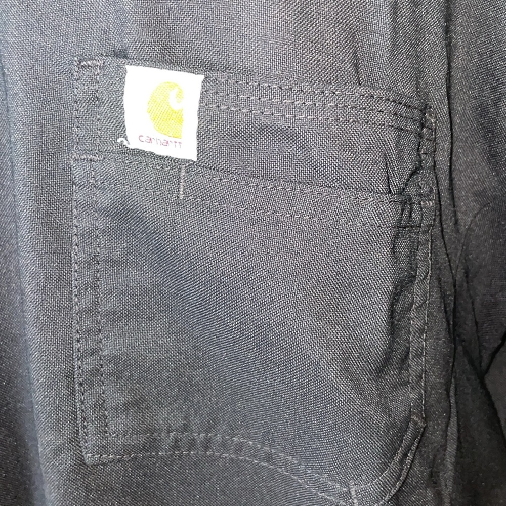 Carhartt Women's Modern Fit Tuck-In Top/Slim Leg Pant size SM/MD black scrub set - Picture 6 of 17
